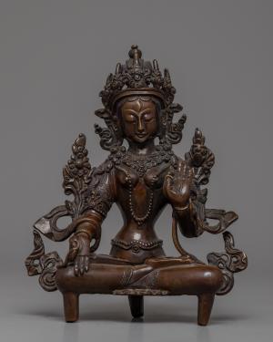 Vintage White Tara Goddess Statue | Buddhist Goddess of Compassion | Goddess of Longevity
